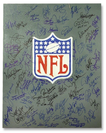 Football - NFL Hall of Famers Signed Original Artwork (24x30”)