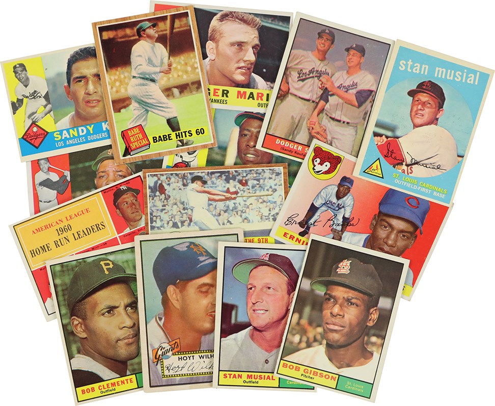 - 1952-1962 Topps Baseball Hall of Famer & Stars Card Collection (14)