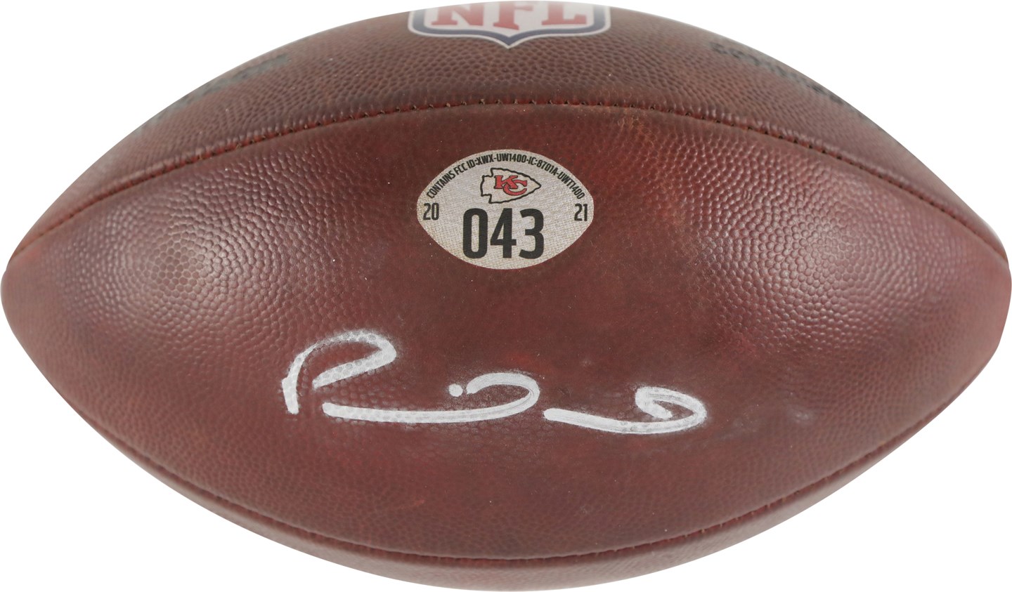 /12/21 Patrick Mahomes Signed Game Used Rushing Touchdown Football for the First Kansas City Chiefs Touchdown of the Season! (Resolution Photomatching & Chiefs LOA)