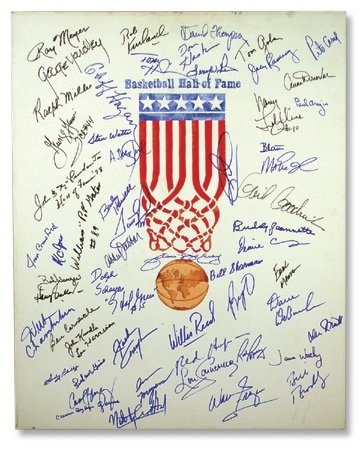 NBA Hall of Fame Signed Original Artwork (24x30”)