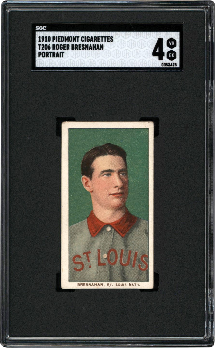 Baseball and Trading Cards - 1909-1911 T206 Roger Bresnahan Portrait  SGC VG-EX 4