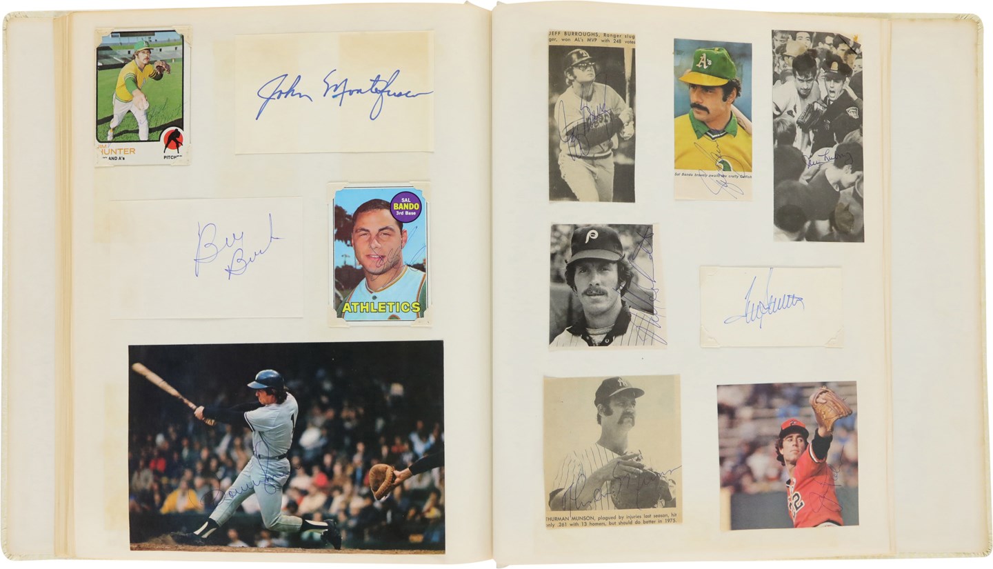 - Hall of Famers & Stars Autograph Book w/Willie Foster & Thurman Munson