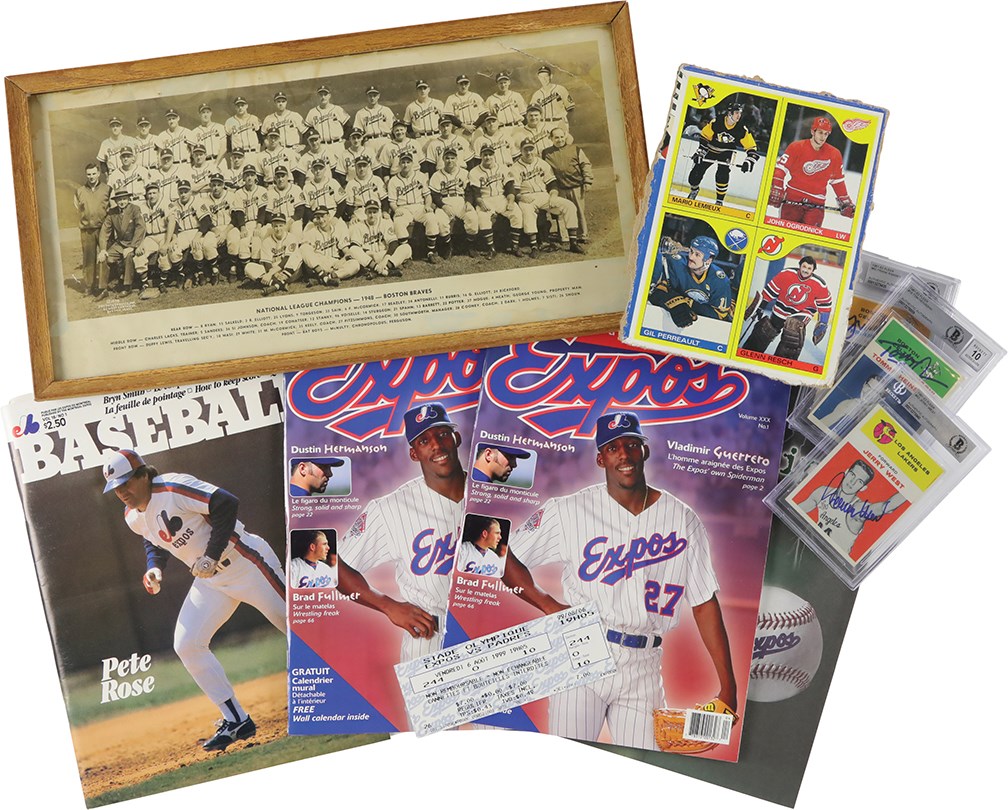 - Baseball & Basketball Memorabilia w/BGS Autographs