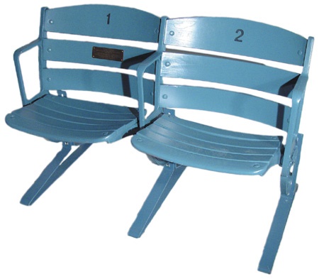 NY Yankees, Giants & Mets - 1940s Yankee Stadium Double Seat