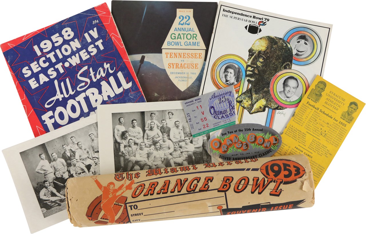 Football - 1890s-2000s Syracuse Publication and Ticket Collection w/Ernie Davis High School All Star Game (40)
