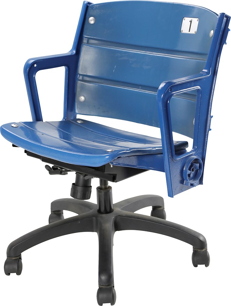 Baseball Memorabilia - Yankee Stadium Seat Made Into Office Chair Seat Number 1