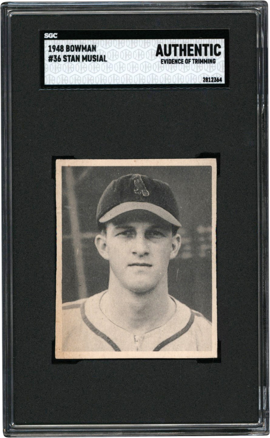 - 1948 Bowman #36 Stan Musial Rookie Card SGC Authentic