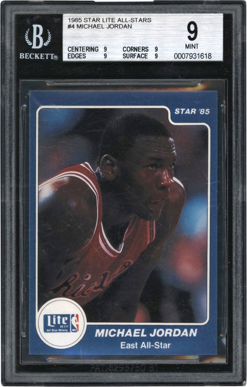 Modern Sports Cards - 985 Star Co Basketball Lite All-Stars #4 Michael Jordan Card BGS MINT 9