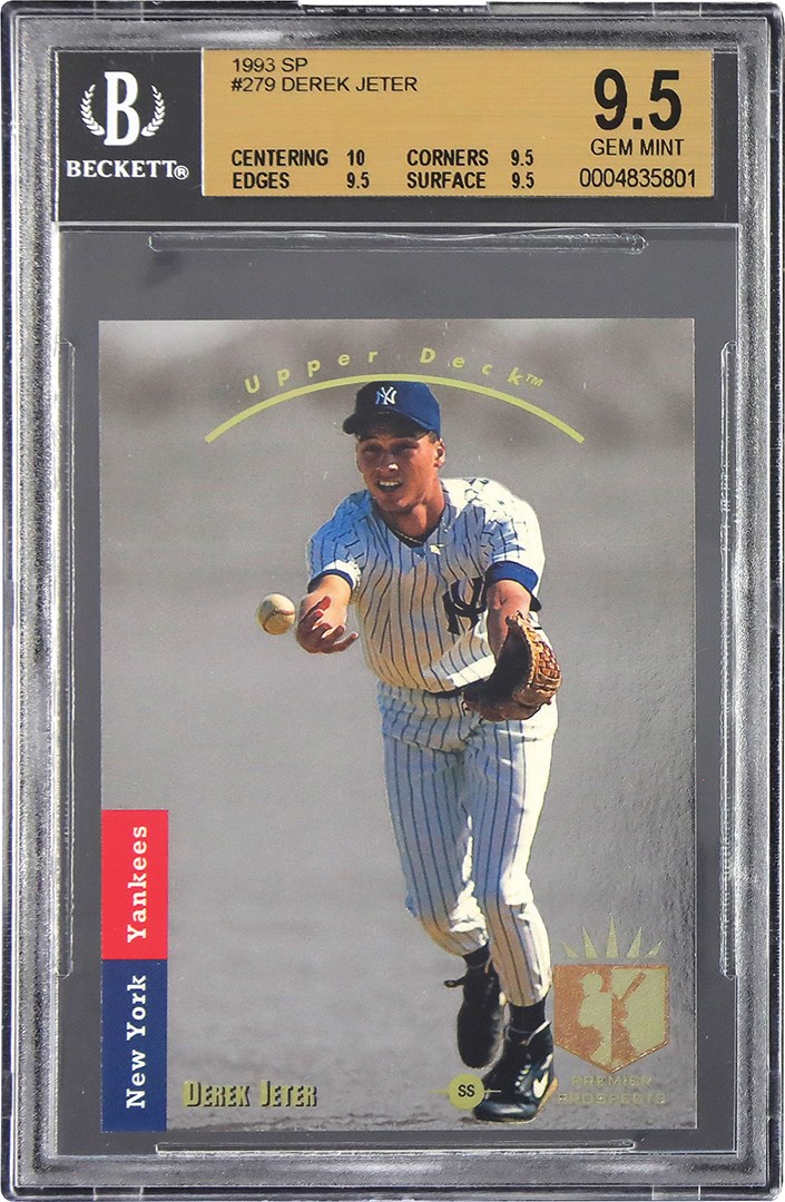 Baseball and Trading Cards - 993 Upper Deck SP Baseball #279 Derek Jeter Rookie Card BGS GEM MINT 9.5 (True Gem+)