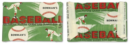 Unopened Wax Packs Boxes and Cases - 1954 Bowman Baseball Five-Cent Wax Pack