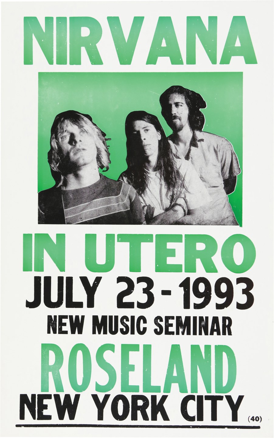 - 1993 Nirvana Roseland Ballroom New York City Original Poster