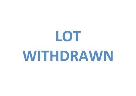 - Lot WithdrawnLot