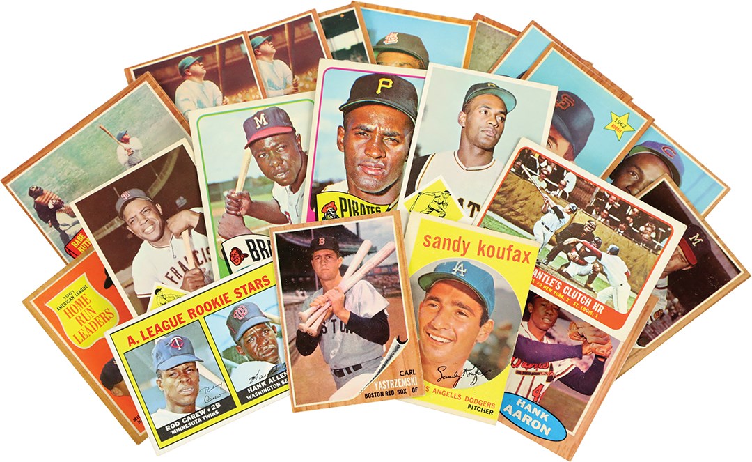 - 1959-1967 Topps & Fleer Hall of Fame Collection (25) w/Mantle, Aaron, Clemente, Koufax