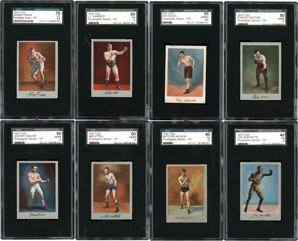 - 1910 T225 Prizefighter Series Boxing Card Collection (53) All PSA/SGC
