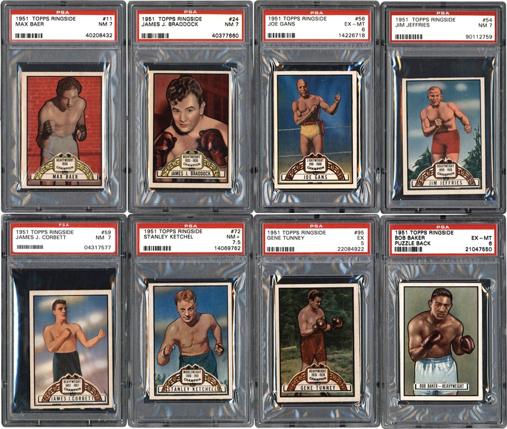 - 1951 Topps Ringside Boxing Card Collection (55) All PSA