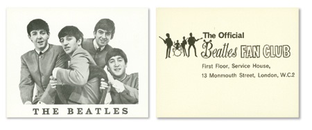 1964 Beatles Fan Club Cards (20)