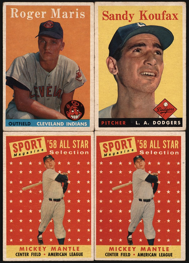- 1958 Topps Baseball Partial Set w/Duplicates (323/495)