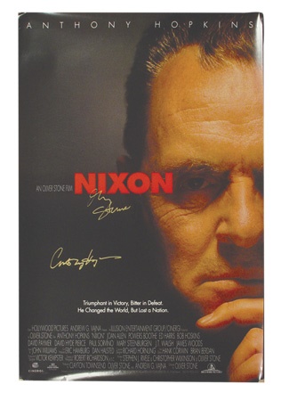 Movies - Autographed “Nixon” One-Sheet Movie Posters (10)
