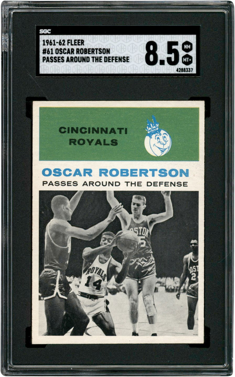 Basketball Cards - 1961 Fleer Basketball #61 Oscar Robertson IA Card SGC NM-MT+ 8.5