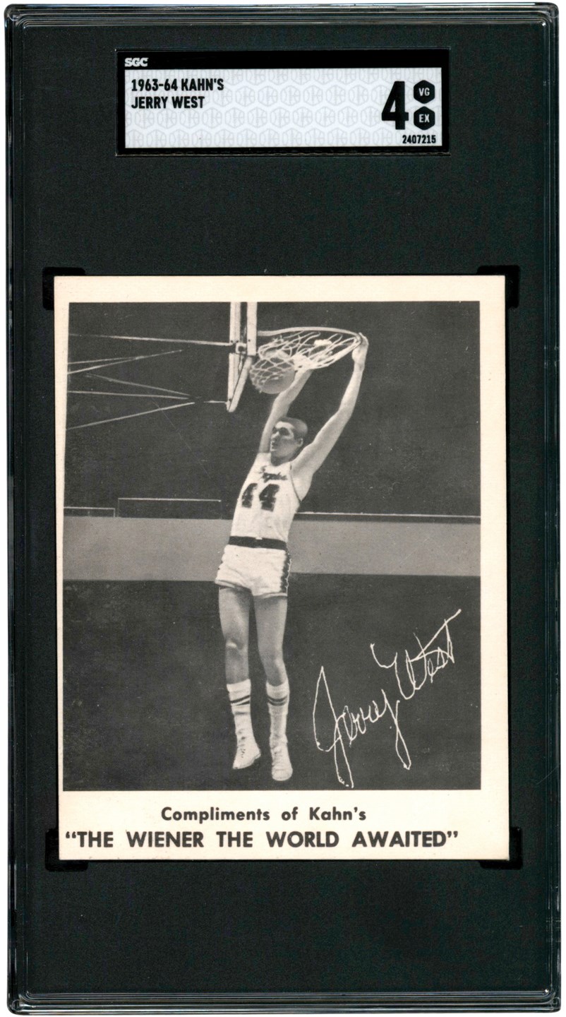 - 1963  Kahn's Basketball Jerry West VG-EX 4