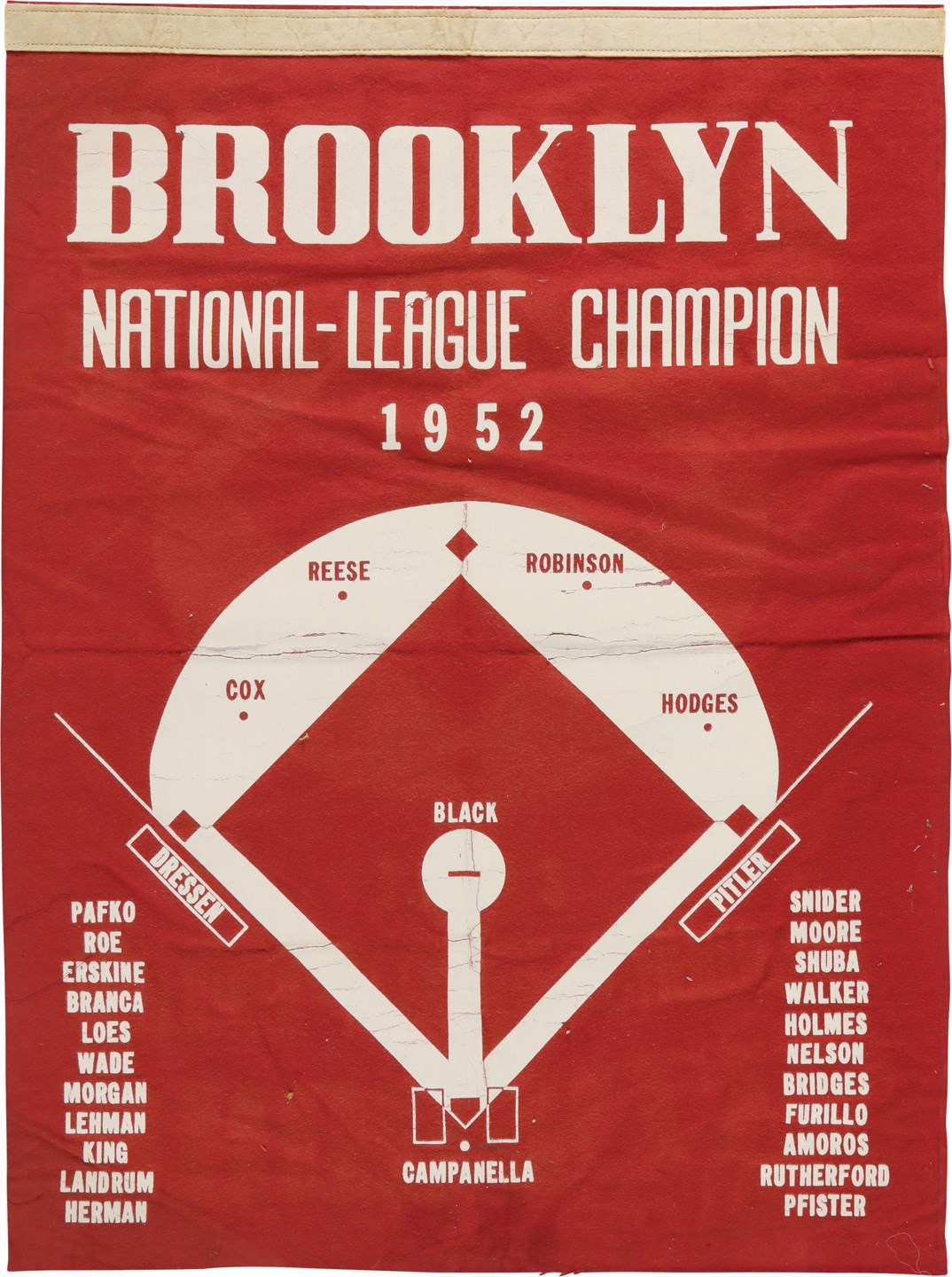 - 1952 Brooklyn Dodgers National League Champions Banner