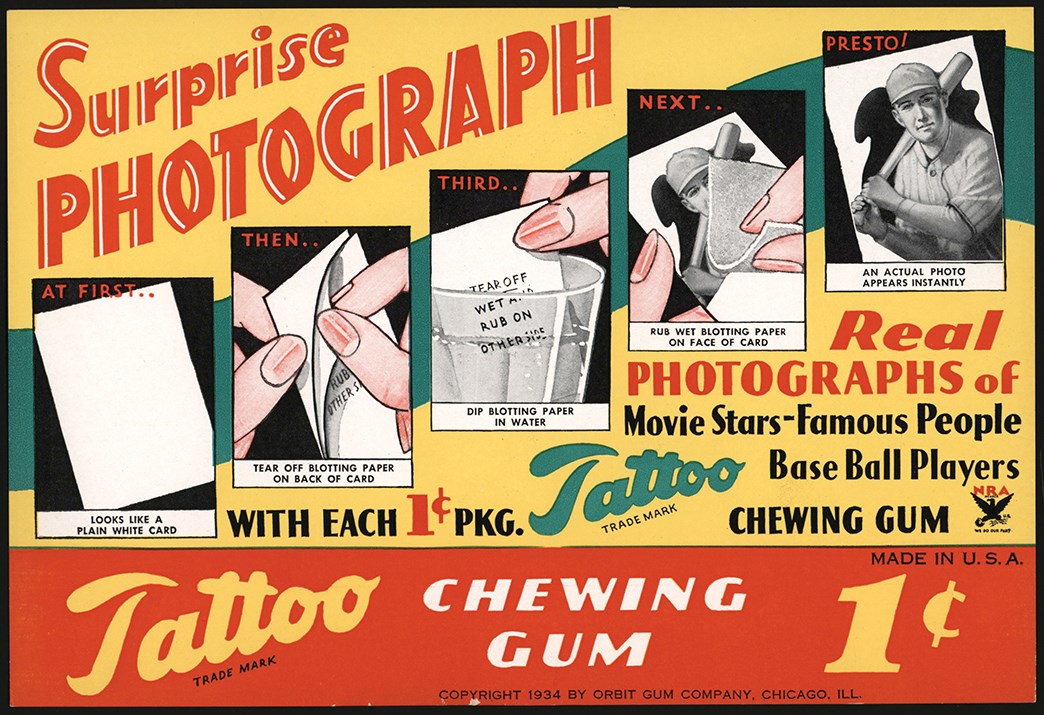 - 1933-1934 R308 Tatoo Orbit Advertisement