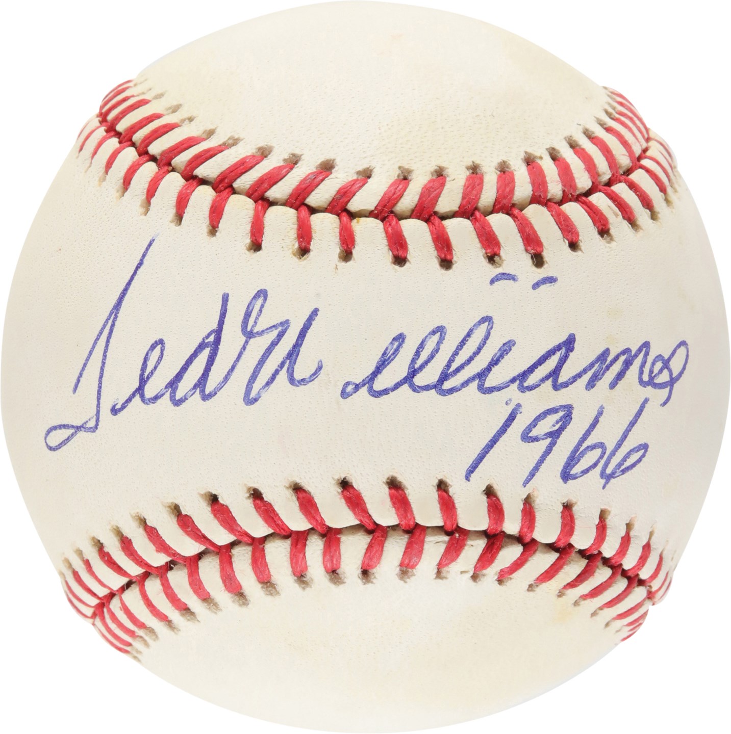 - Ted Williams "1966" Hall of Fame Induction Year Signed Baseball (PSA & JSA)