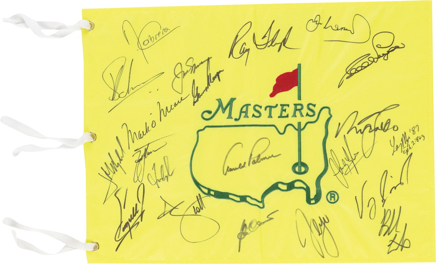 Olympics and All Sports - Masters Flag Signed by Palmer, Player, Nicklaus, and More (PSA)