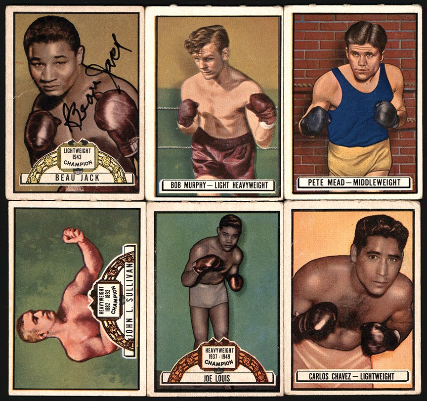 - 1951 Topps Ringside Boxing Card Collection (211) w/Autographed Beau Jack
