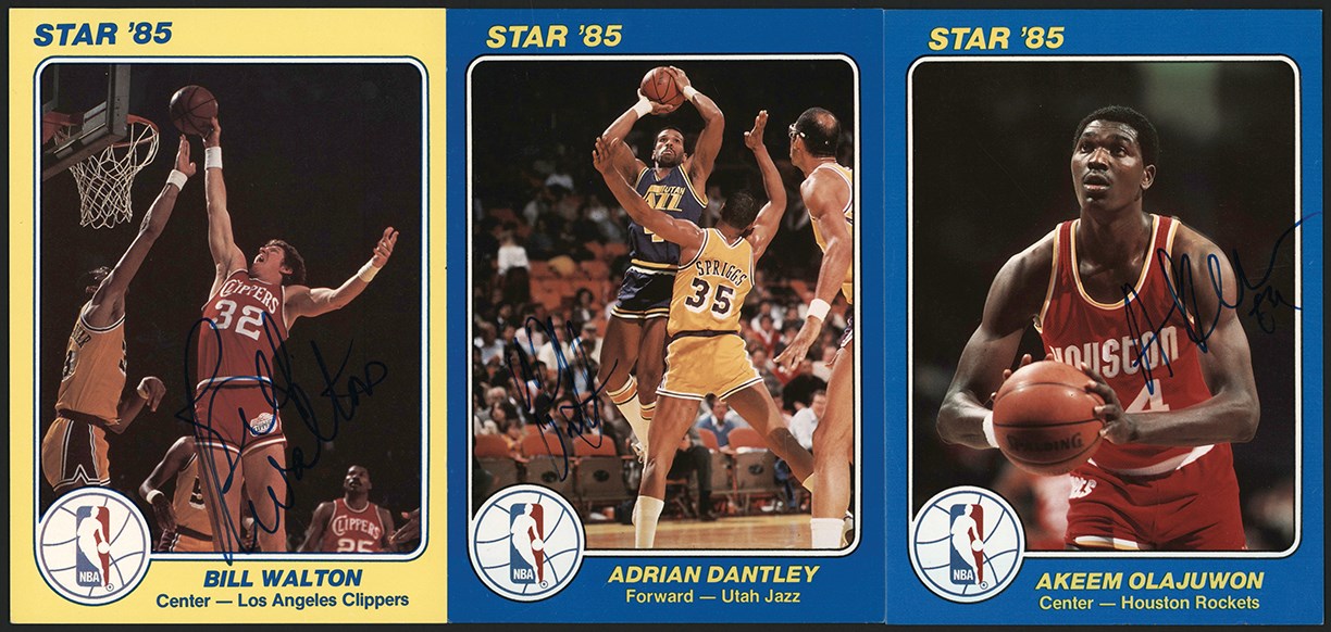 Basketball Cards - 1985 Star Basketball 5x7" Signed Card Collection w/ Rookies (47)