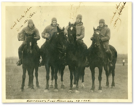 Football - 1924 Four Horsemen Photograph (7.5x9.5”)