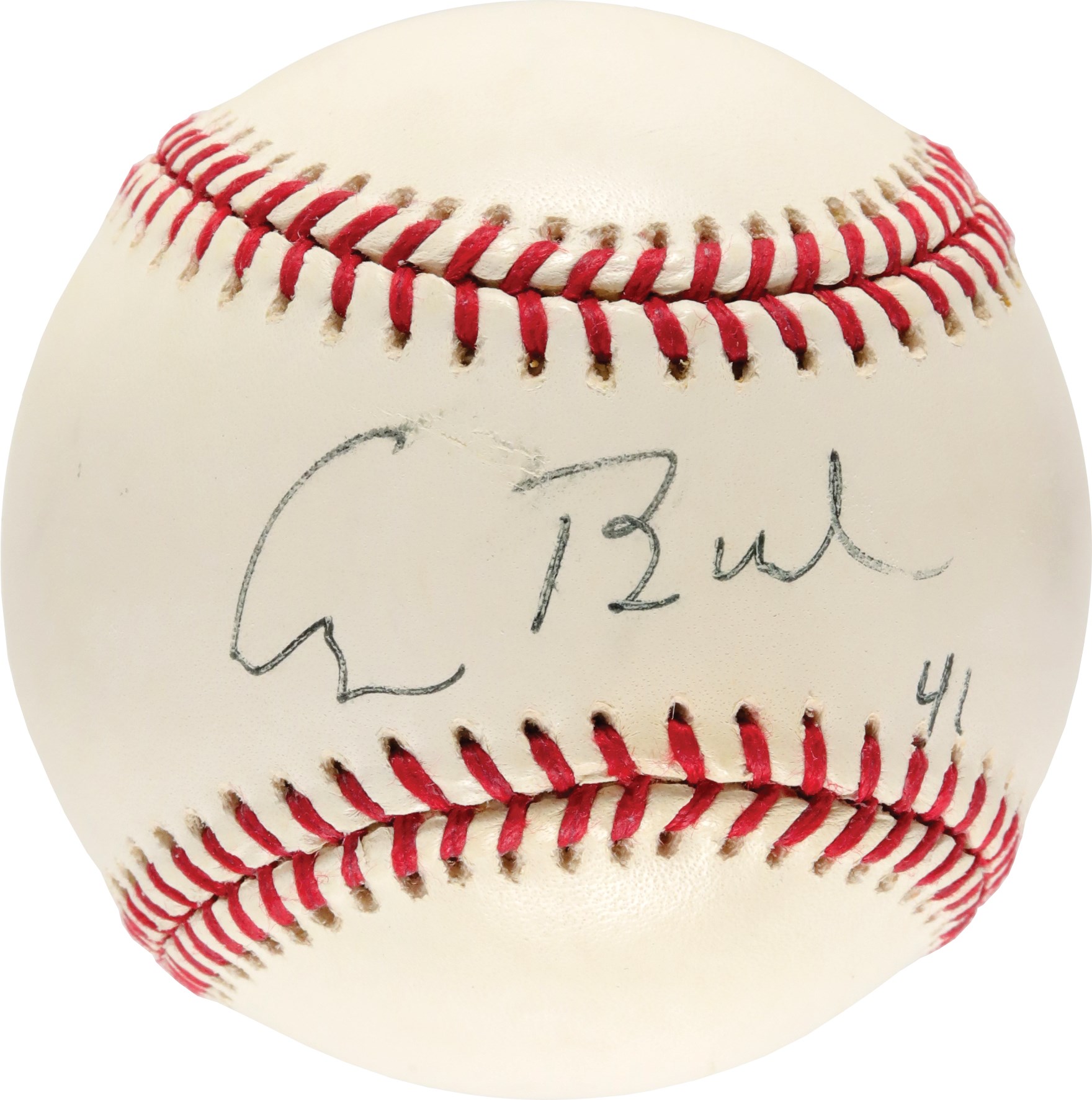 Rock And Pop Culture - George H.W. Bush Single-Signed Baseball (JSA)