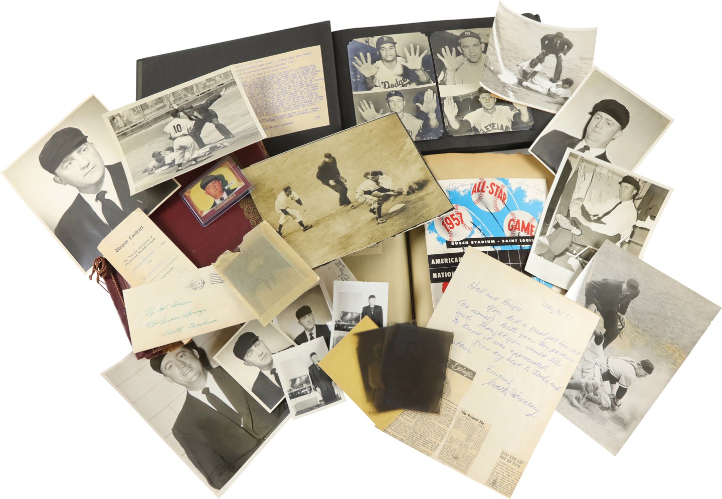 Baseball Memorabilia - Umpire Hal Dixon Personal Effects Collection with Contracts, Photographs, Autographs and More