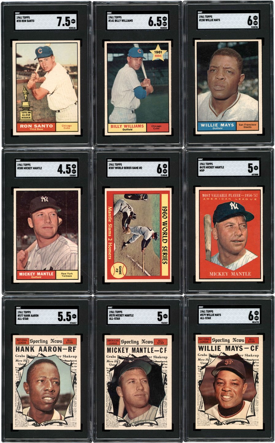 - 1961 Topps Baseball Complete Set (587) w/SGC