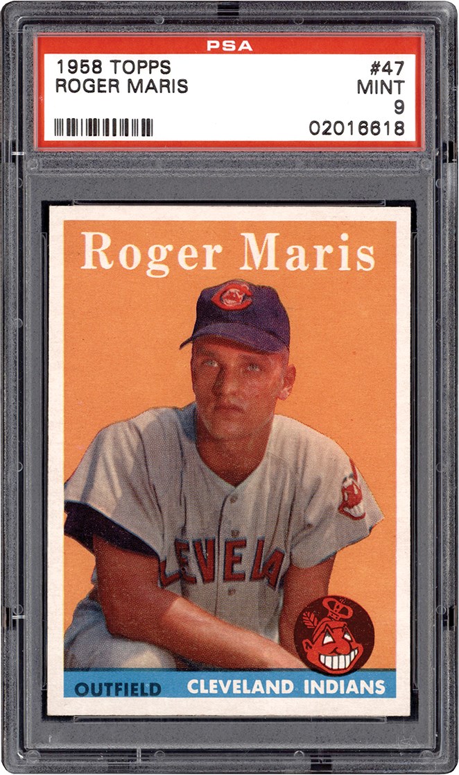 Baseball and Trading Cards - 958 Topps #47 Roger Maris PSA MINT 9 (Highest Graded)
