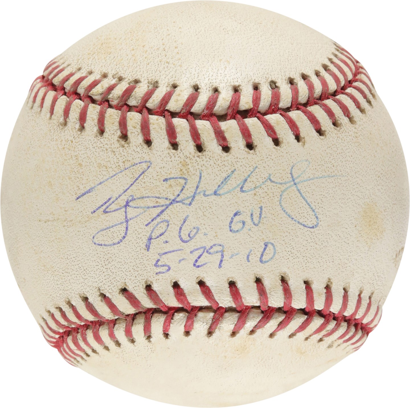- Roy Halladay Signed Inscribed Perfect Game Used Baseball (PSA)