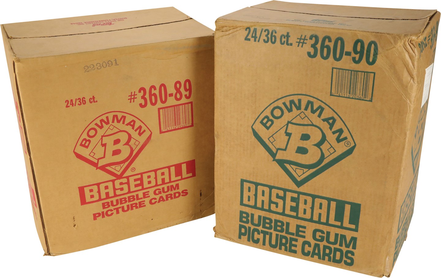 - 1989 & 1990 Bowman Opened 24/36 Wax Box Cases