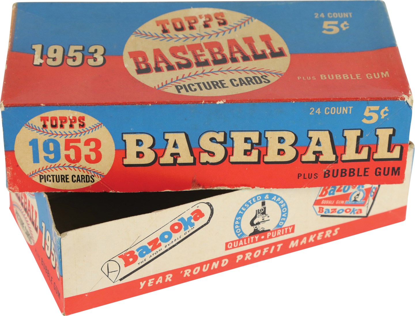 - 1953 Topps Baseball Empty Wax Pack Display Box