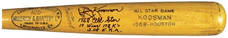 Bats - 1968 Jerry Koosman Autographed All-Star Game Used Bat (35”)