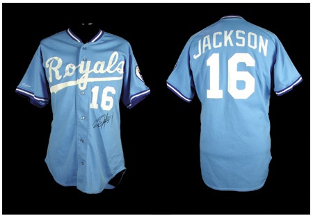 Baseball Jerseys - 1988 Bo Jackson Autographed Game Worn Jersey