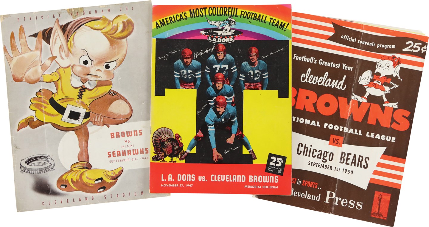 - 1946-1966 AAFC, NFL, and AFL Program Collection (8) - Mac Speedie Collection
