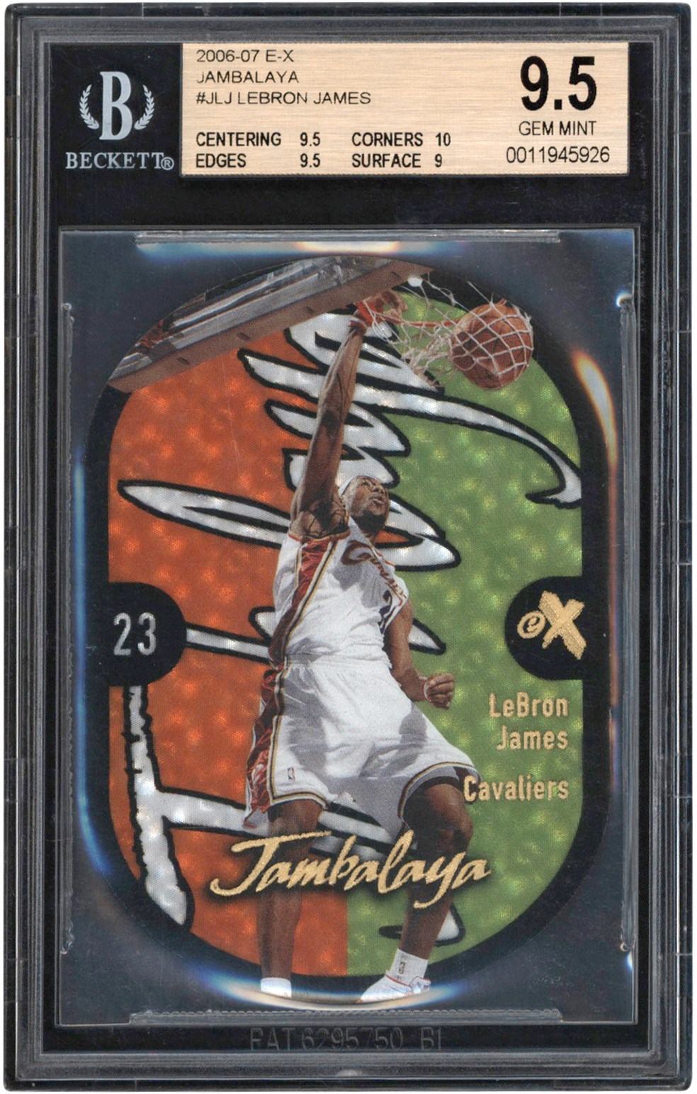 Basketball Cards - 2006-07 E-X Jambalaya #JLJ LeBron James BGS GEM MINT 9.5 (w/10 Sub)