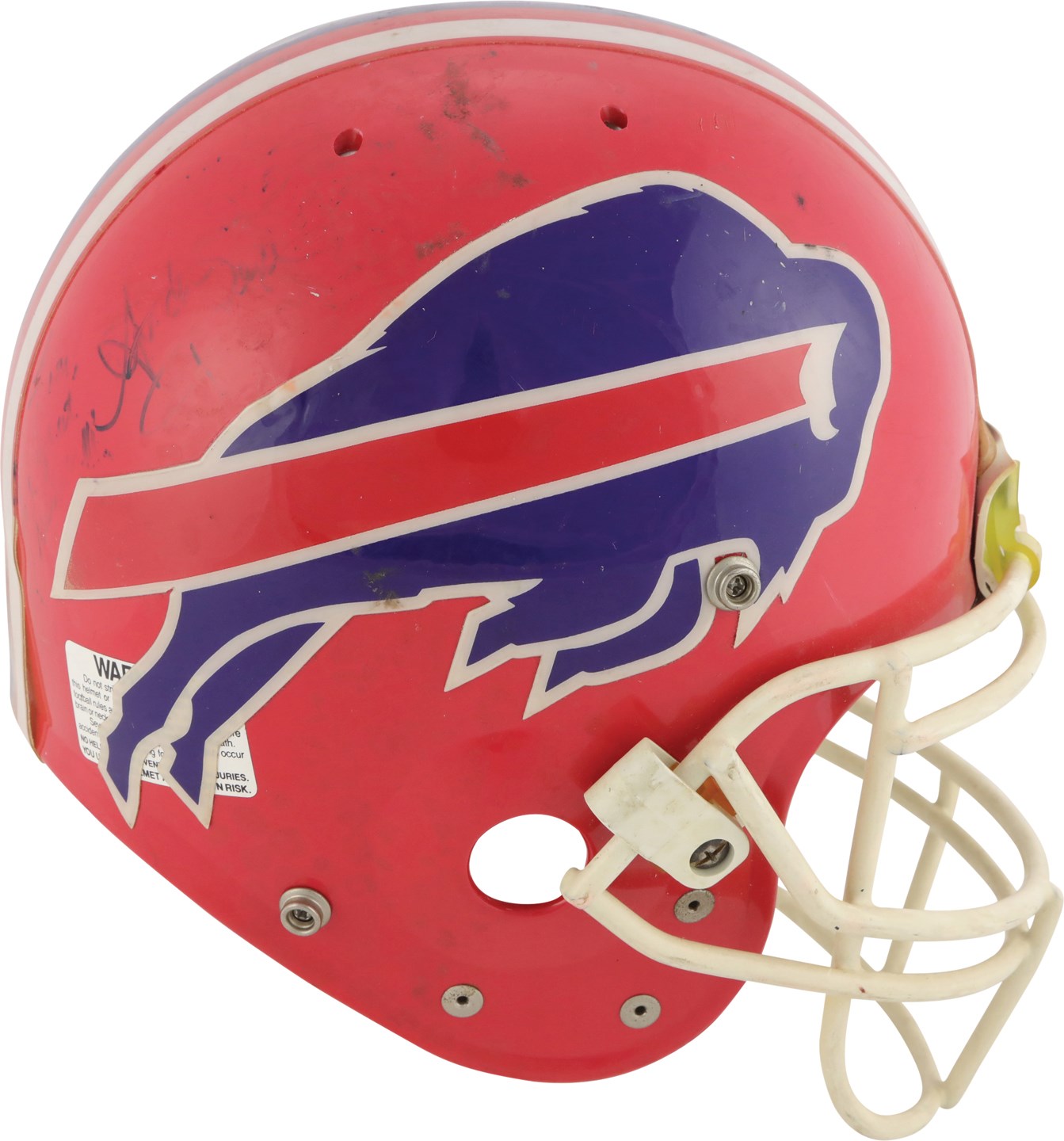 - Early 1990s Andre Reed Buffalo Bills Game Used Helmet (Gifted to Tim Brown)