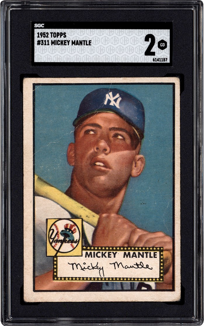 - 952 Topps Baseball #311 Mickey Mantle SGC GD 2