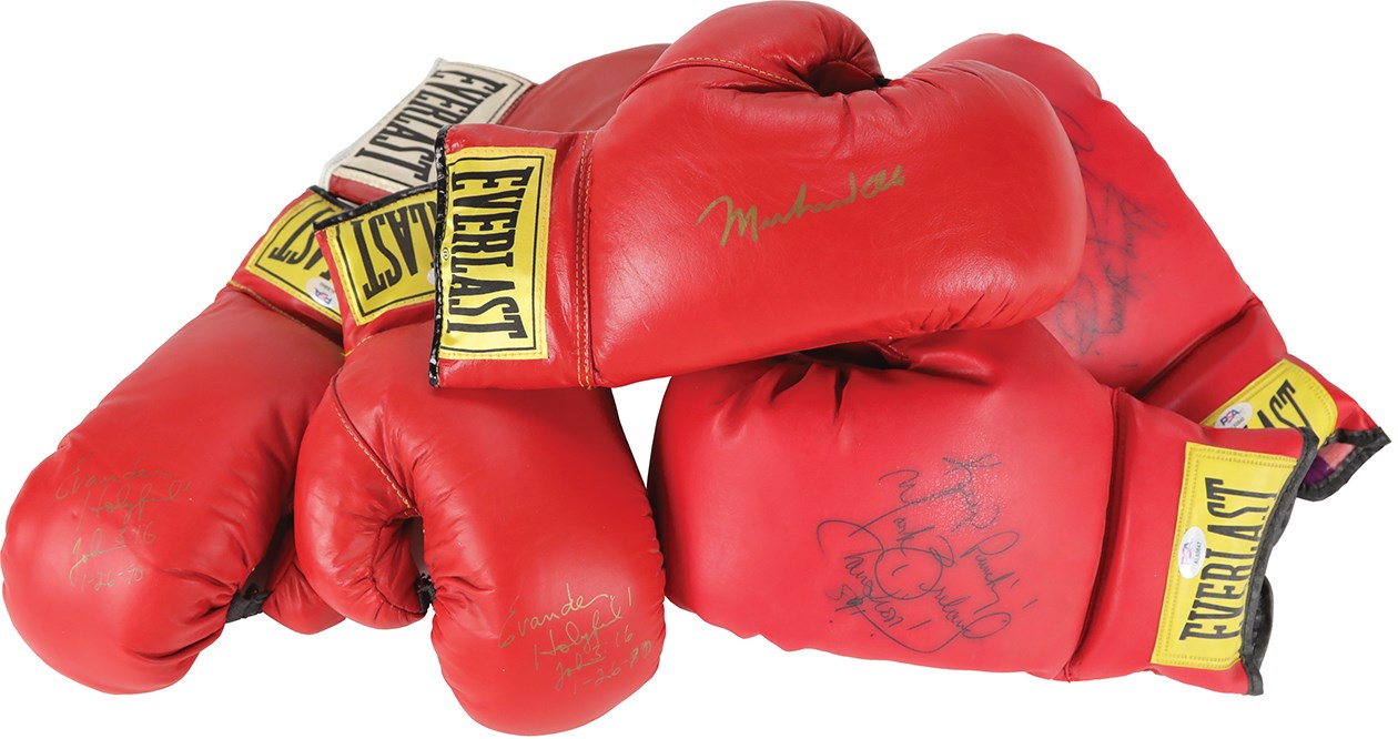 - Signed Boxing Glove Collection w/Ali (PSA)