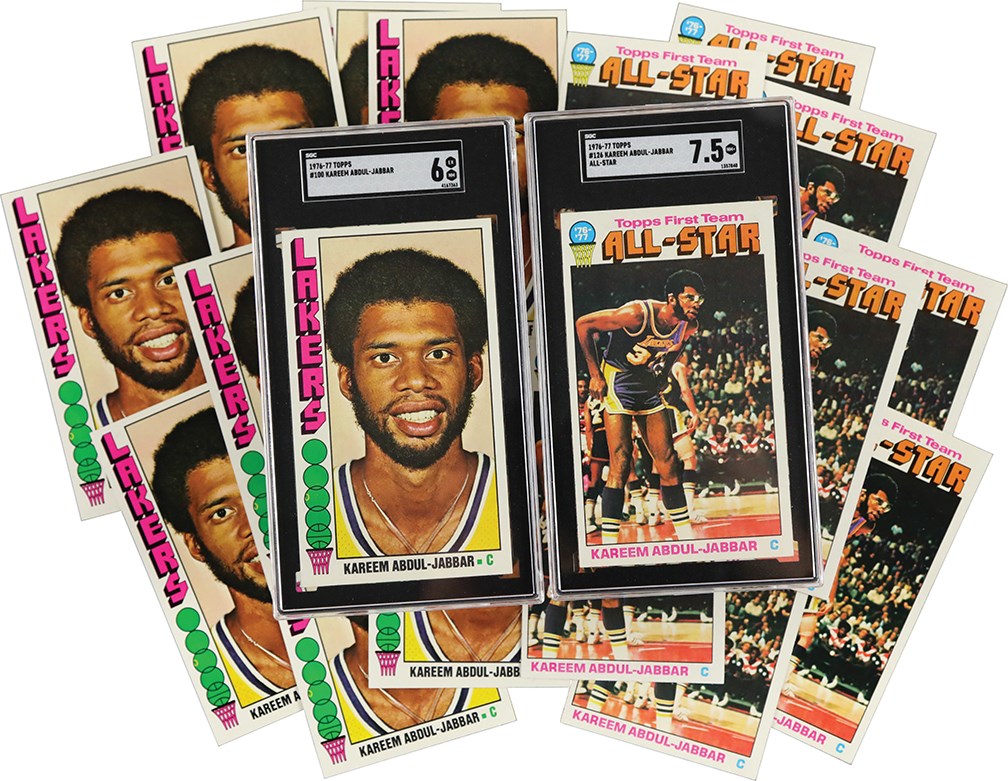 Basketball Cards - 1976-1977 Topps Basketball Kareem Abdul-Jabbar High Grade Collection (26) w/SGC