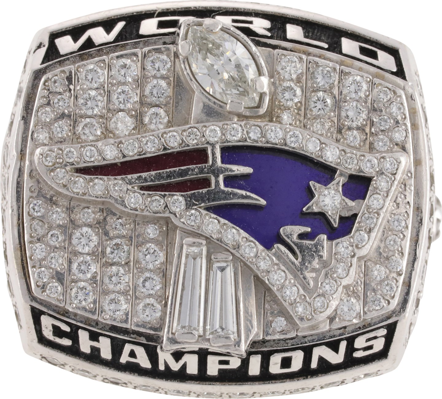 - 001 New England Patriots Super Bowl XXXVI Championship Ring Presented to Player Je'Rod Cherry