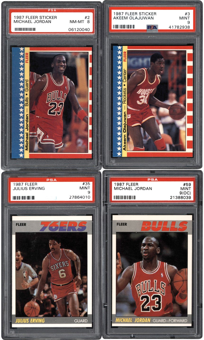 Basketball Cards - 1987-1988 Fleer Basketball Complete Set (132) Plus (11) Stickers w/PSA