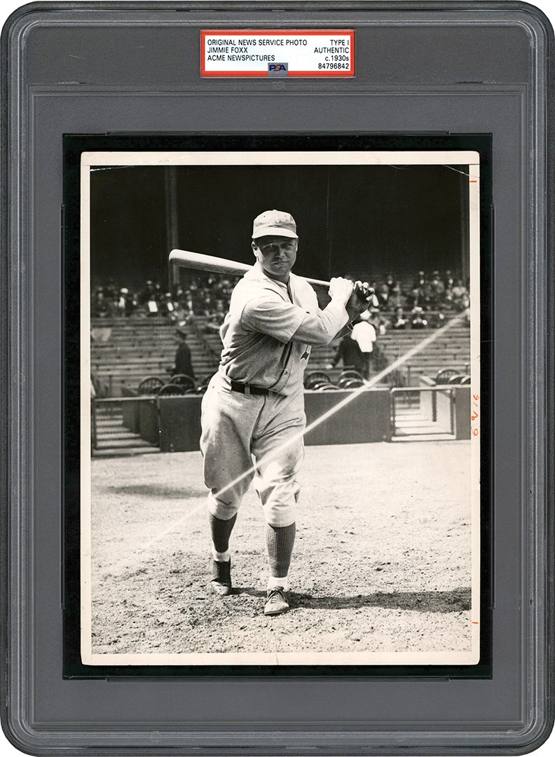The Brown Brothers Photograph Collection - Circa 1930s Jimmie Foxx Photograph (PSA Type I)