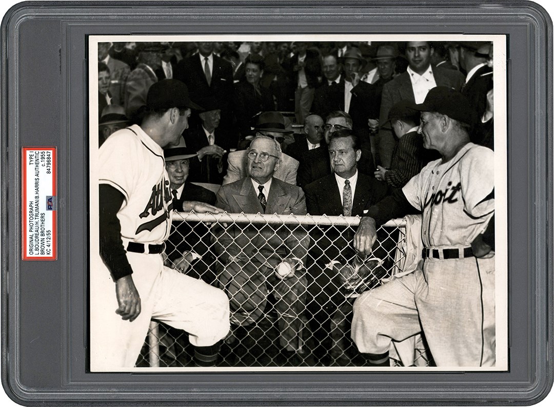 - Circa 1955 Harry S. Truman Attends a Game Photograph (PSA Type I)